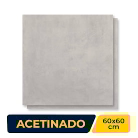 Piso Cerâmico Acetinado 60x60cm Caixa 2,52m² Esther Nevada Retificado - RT60034
