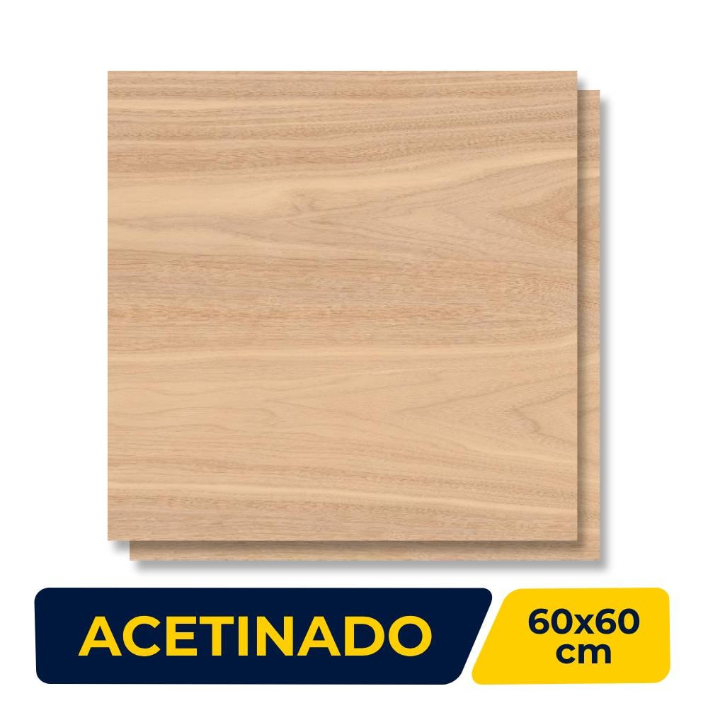 Piso Cerâmico Acetinado 60x60cm Caixa 2,52m² Karina Arbor HD Retificado - 60306