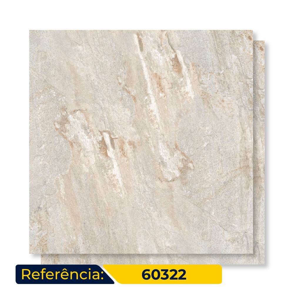 Piso Cerâmico Acetinado 60x60cm Caixa 2,52m² Karina Magma No Slip Retificado - 60322