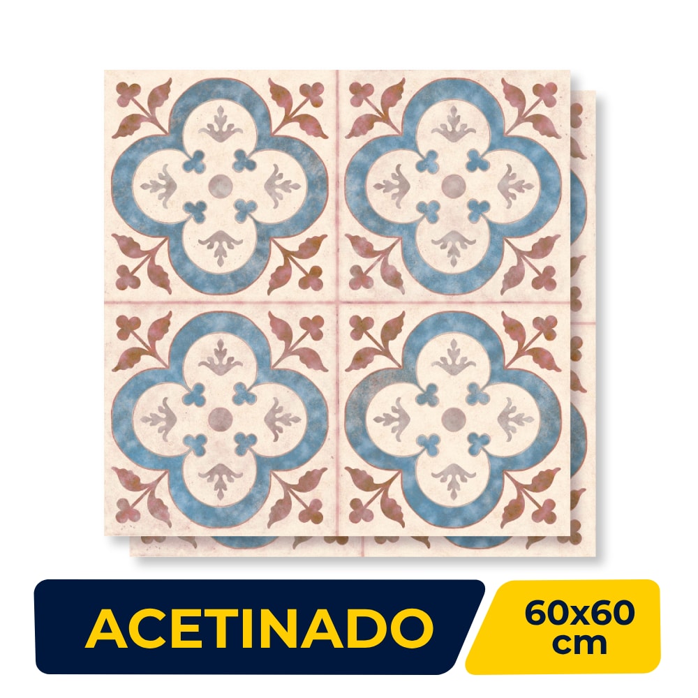 Piso Cerâmico Acetinado 60x60cm Caixa 2,58m² Embramaco Cattedrally - 611102