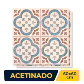 Piso Cerâmico Acetinado 60x60cm Caixa 2,58m² Embramaco Cattedrally - 611102