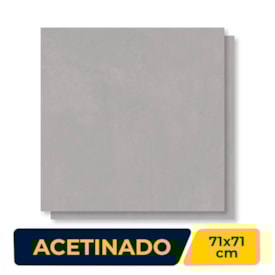 Piso Cerâmico Acetinado 71x71cm Caixa 3,02m² Duragres Alvorada Grafite Retificado - 2975