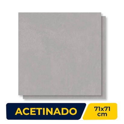 Piso Cerâmico Acetinado 71x71cm Caixa 3,02m² Duragres Alvorada Grafite Retificado - 2975