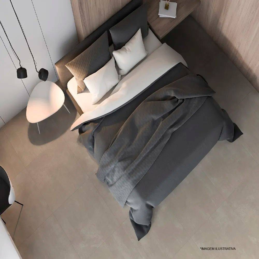 Piso Cerâmico Acetinado 71x71cm Caixa 3,02m² Duragres Alvorada Grafite Retificado - 2975-A