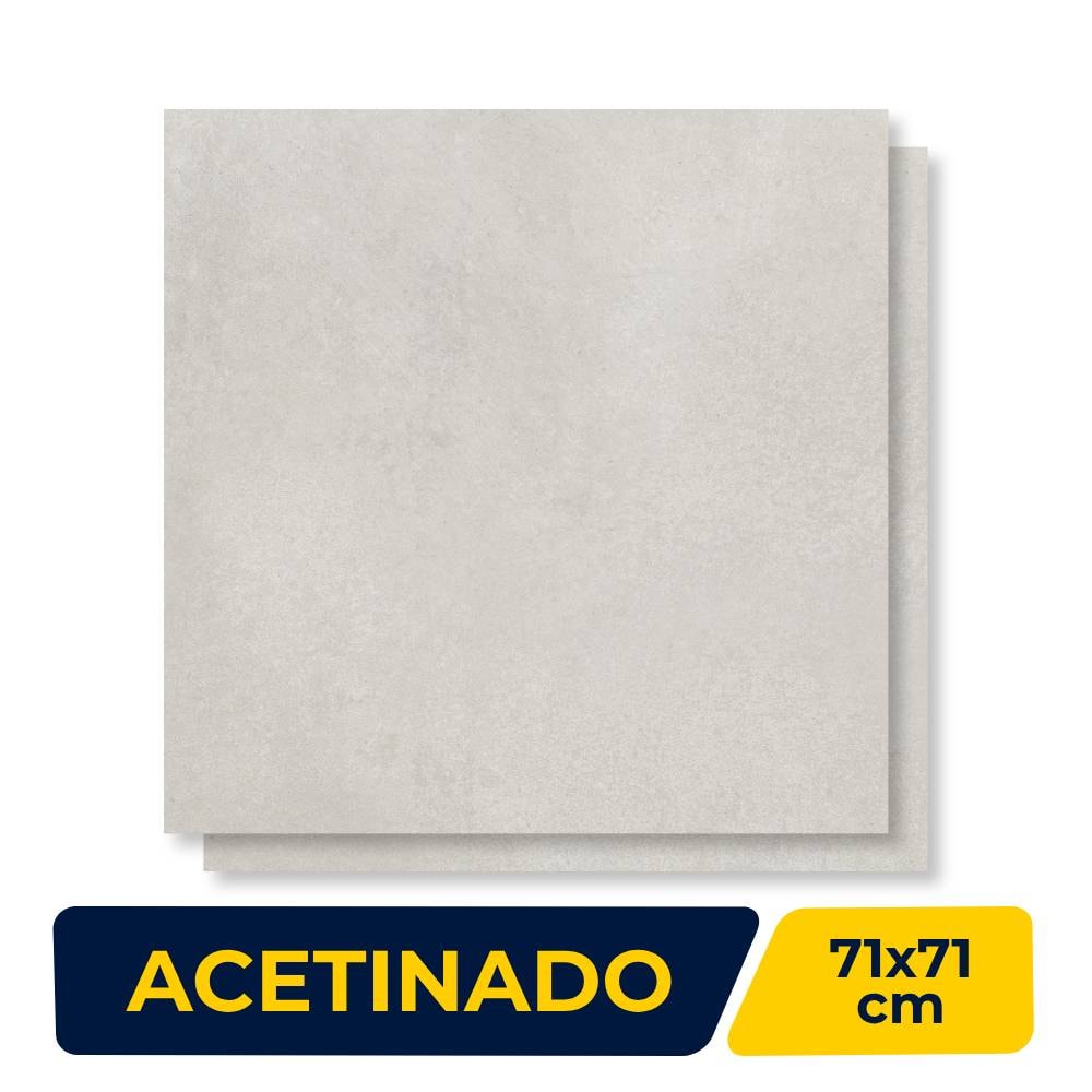 Piso Cerâmico Acetinado 71x71cm Caixa 3,02m² Duragres Copan Cinza Retificado - 2962