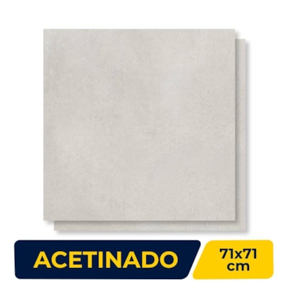 Piso Cerâmico Acetinado 71x71cm Caixa 3,02m² Duragres Copan Cinza Retificado - 2962-A