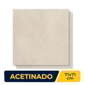 Piso Cerâmico Acetinado 71x71cm Caixa 3,02m² Duragres Copan Nude Retificado - 2957