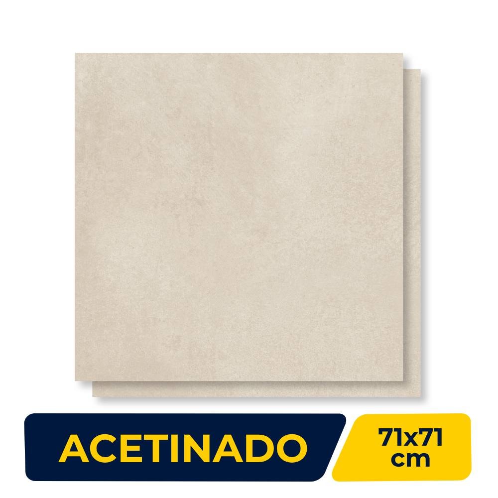 Piso Cerâmico Acetinado 71x71cm Caixa 3,02m² Duragres Copan Nude Retificado - 2957-A