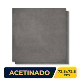 Piso Cerâmico Acetinado 72,5x72,5cm Caixa 2,62m² Viva 75010 Retificado