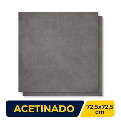 Piso Cerâmico Acetinado 72,5x72,5cm Caixa 2,62m² Viva 75010 Retificado
