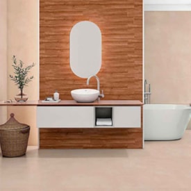 Piso Cerâmico Acetinado 72x72cm Caixa 2,59m² Savane Urbam Bege Retificado - 72111041