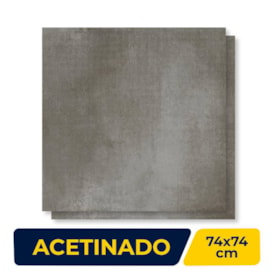 Piso Cerâmico Acetinado 74x74cm Caixa 2,19m² Inout Maricene Retificado - PHD70410