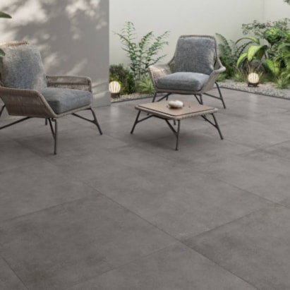 Piso Cerâmico Acetinado 75x75cm Caixa 2,28m² Incopisos Cittá Grigio Retificado - 575021