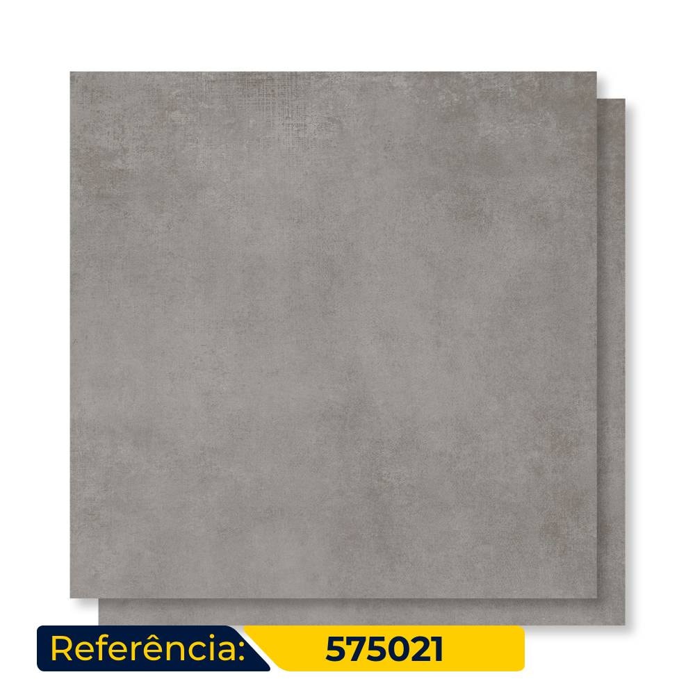 Piso Cerâmico Acetinado 75x75cm Caixa 2,28m² Incopisos Cittá Grigio Retificado - 575021