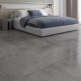 Piso Cerâmico Acetinado 75x75cm Caixa 2,28m² Incopisos Concret Gray Retificado - 575003