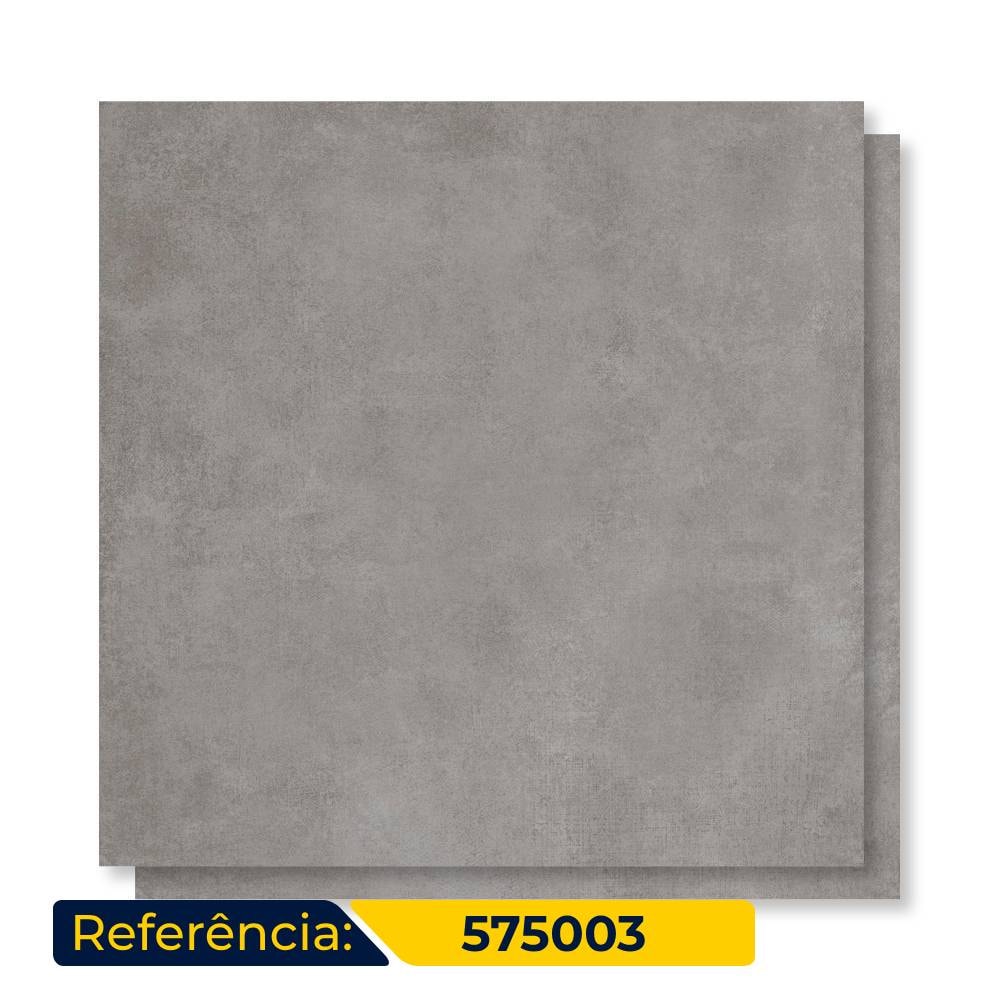 Piso Cerâmico Acetinado 75x75cm Caixa 2,28m² Incopisos Concret Gray Retificado - 575003