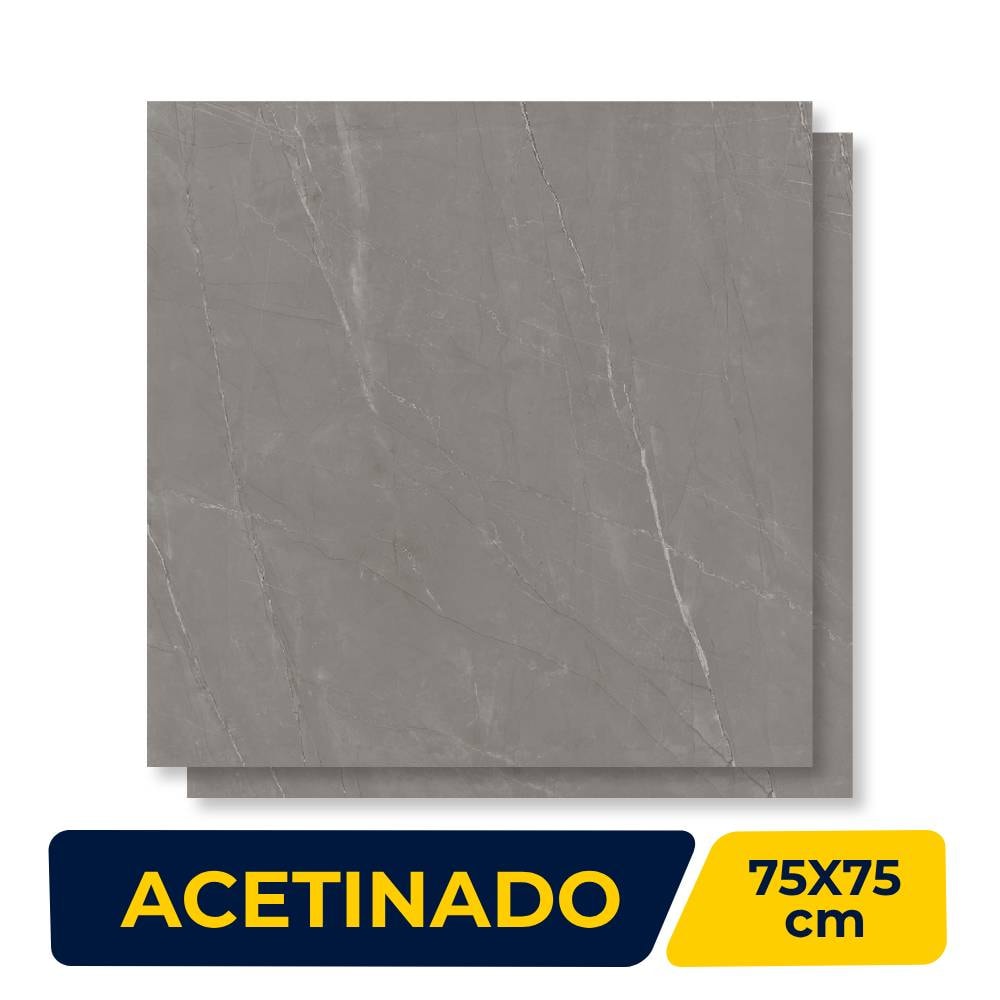 Piso Cerâmico Acetinado 75x75cm Caixa 2,28m² Incopisos Pulpis Intense Retificado - 575023