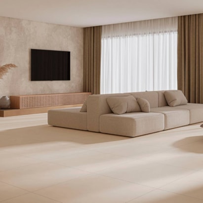 Piso Cerâmico Acetinado 75x75cm Caixa 2,28m² Incopisos Urban Greige Retificado - 375022