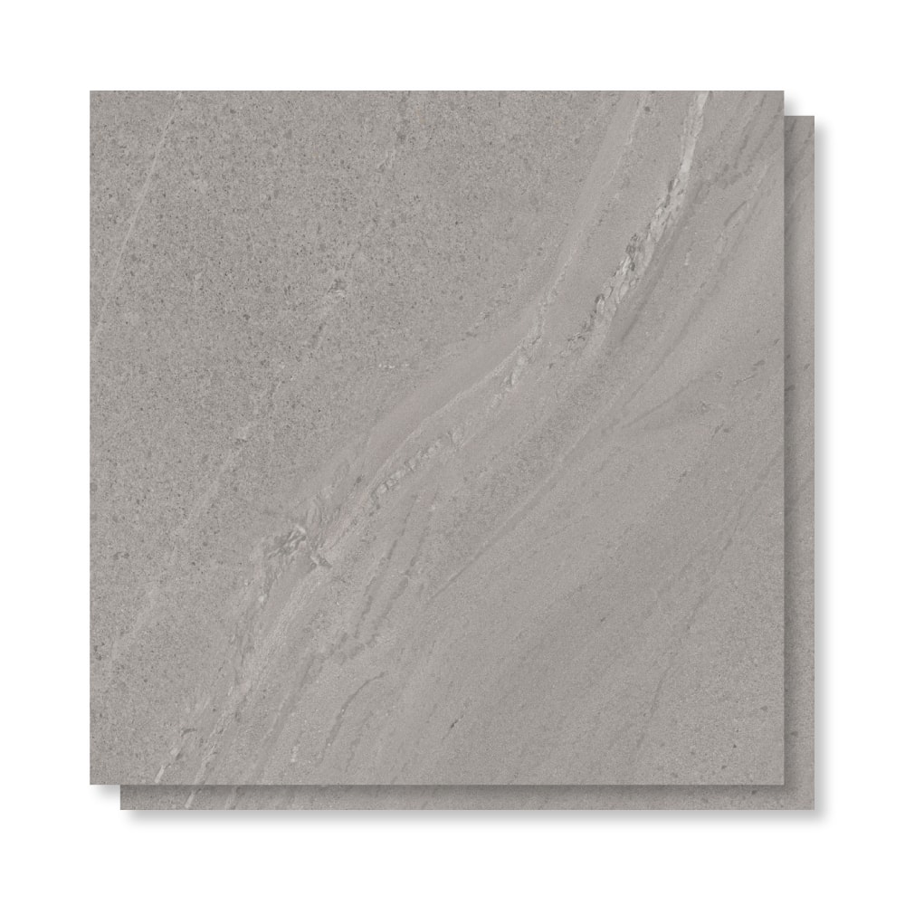 Piso Cerâmico Acetinado 75x75cm Caixa 2,84m² Lume Arenito Grigio Retificado