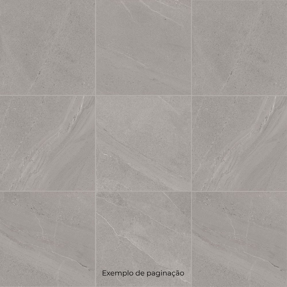 Piso Cerâmico Acetinado 75x75cm Caixa 2,84m² Lume Arenito Grigio Retificado