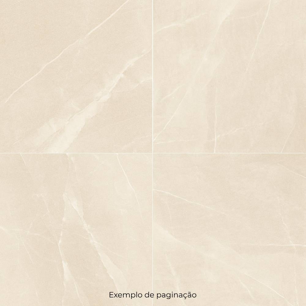 Piso Cerâmico Acetinado 75x75cm Caixa 2,84m² Pulpis Bege Retificado