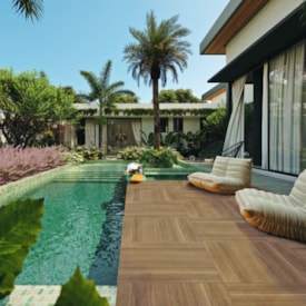 Piso Cerâmico Acetinado 76x76cm Caixa 2,28m² Karina Alameda Deck Retificado - 76032