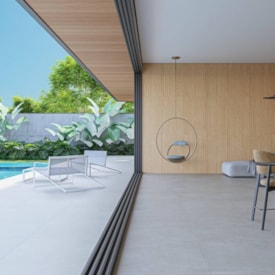 Piso Cerâmico Acetinado 76x76cm Caixa 2,28m² Karina Brera Grafite Retificado - 76022