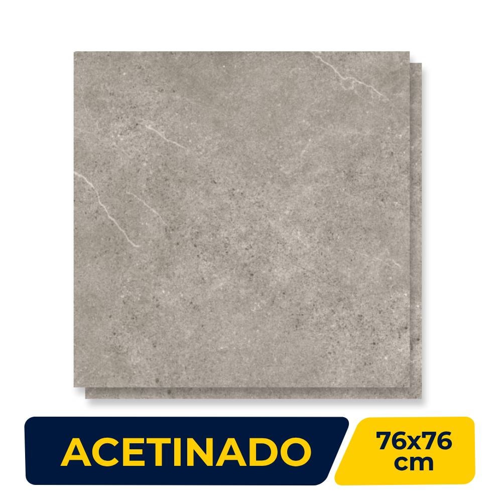 Piso Cerâmico Acetinado 76x76cm Caixa 2,28m² Karina Dome Retificado - 76028