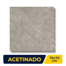 Piso Cerâmico Acetinado 76x76cm Caixa 2,28m² Karina Dome Retificado - 76028