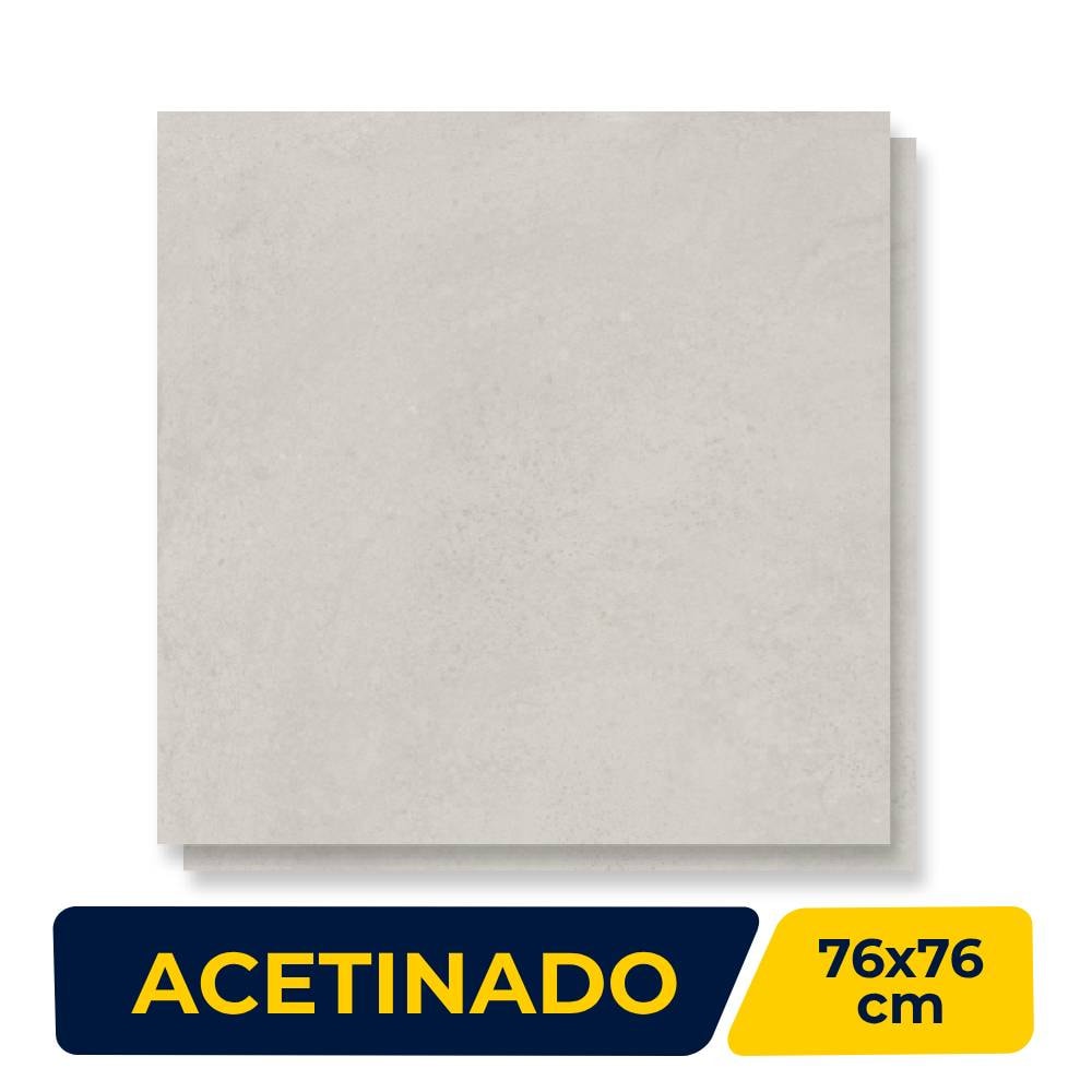 Piso Cerâmico Acetinado 76x76cm Caixa 2,28m² Karina Portland Retificado - 76008