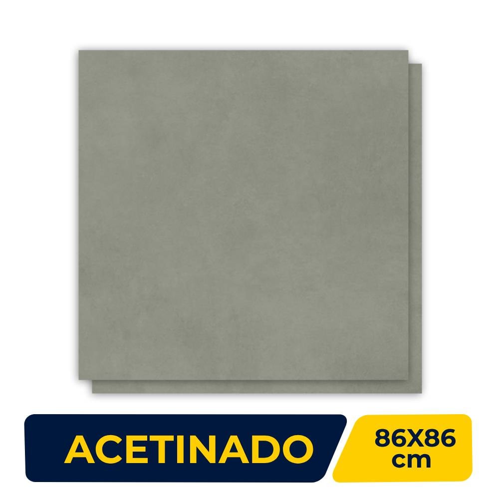 Piso Cerâmico Acetinado 86x86cm Caixa 2,20m² Lume Londres Retificado