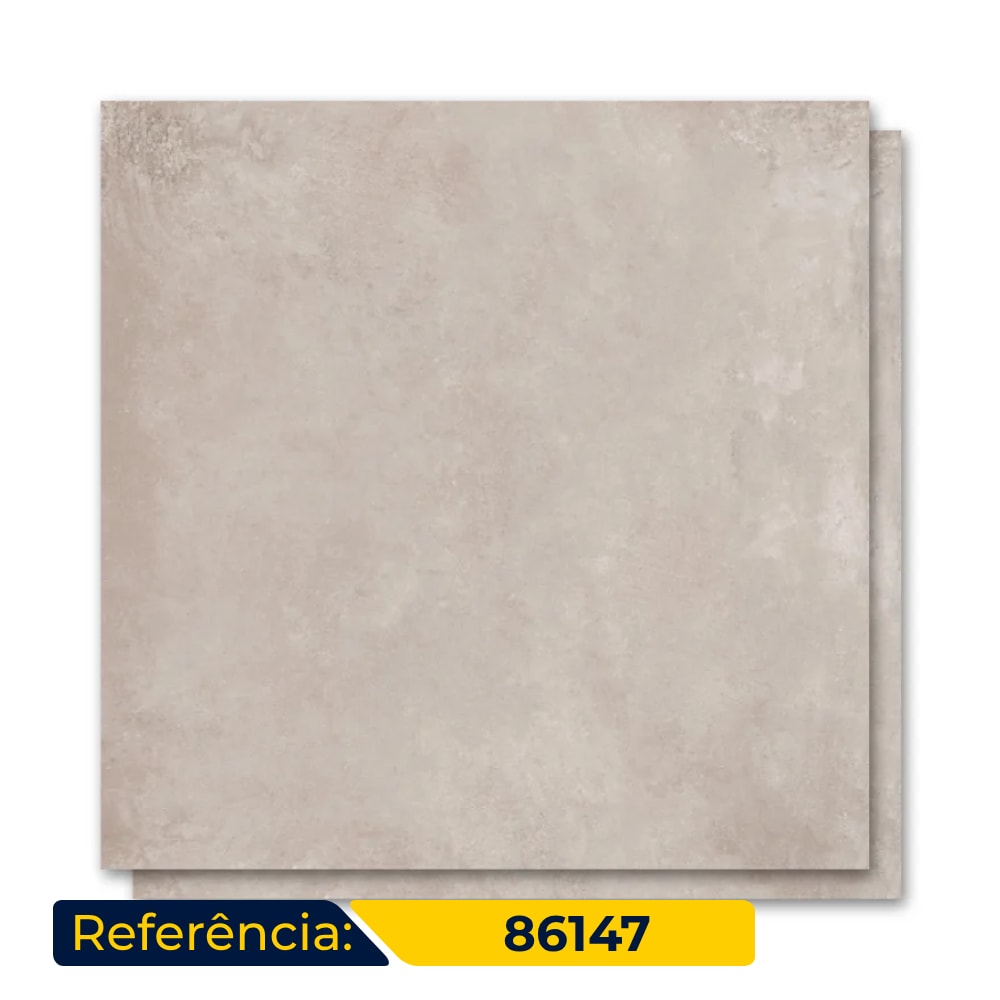 Piso Cerâmico Acetinado 86x86cm Caixa 2,21m² Embramaco Metropolitan Beige Mag Retificado - 86147