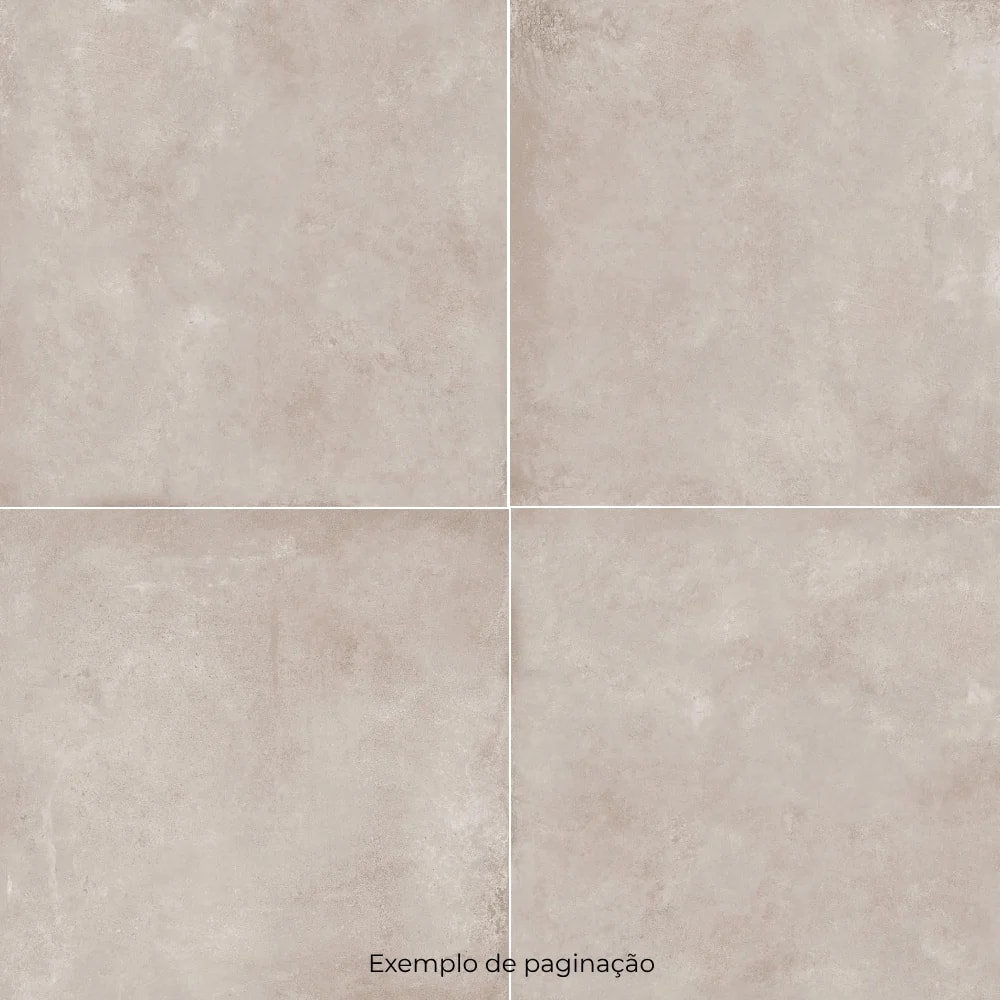Piso Cerâmico Acetinado 86x86cm Caixa 2,21m² Embramaco Metropolitan Beige Mag Retificado - 86147