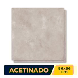 Piso Cerâmico Acetinado 86x86cm Caixa 2,21m² Embramaco Metropolitan Beige Mag Retificado - 86147