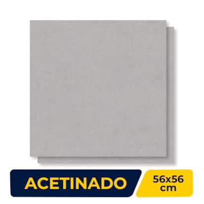 Piso Cerâmico Acetinado Incopisos 56x56cm Cinza Retificado - 556012