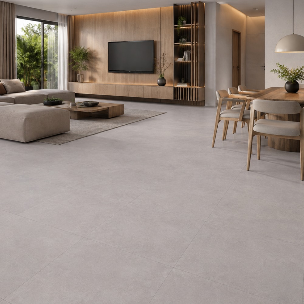 Piso Cerâmico Acetinado Incopisos 56x56cm Cinza Retificado - 556012