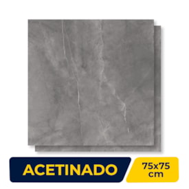 Piso Cerâmico Acetinado Incopisos 75x75cm Perlino Graffito Retificado - 975010