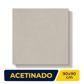 Piso Cerâmico Acetinado Incopissos 90x90cm Unique Gris Retificado - 391005