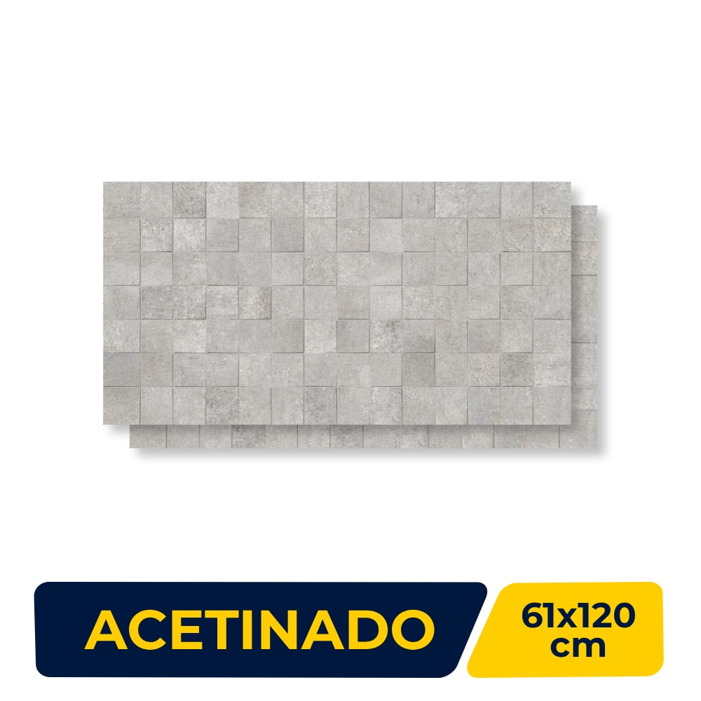 Piso Cerâmico Acetinado Karina 61x120cm Square Ivory Retificado - 69025