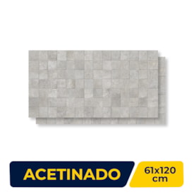 Piso Cerâmico Acetinado Karina 61x120cm Square Ivory Retificado - 69025