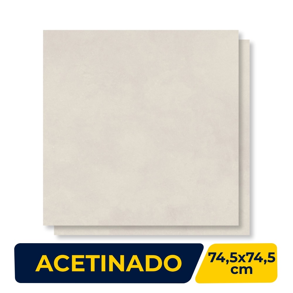 Piso Cerâmico Acetinado Lef 74,5x74,5cm Dunas Retificado - 74002