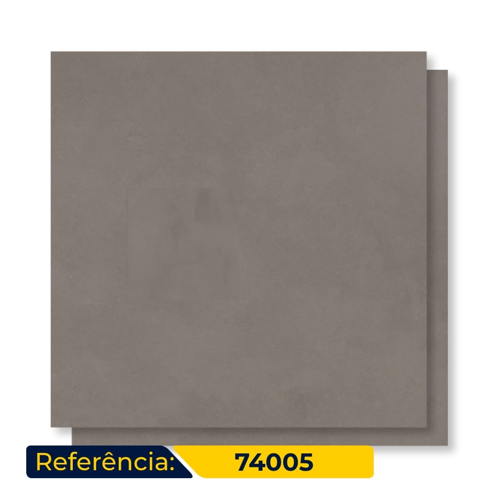 Piso Cerâmico Acetinado Lef 74,5x74,5cm Hanover Carbon Retificado - 74005