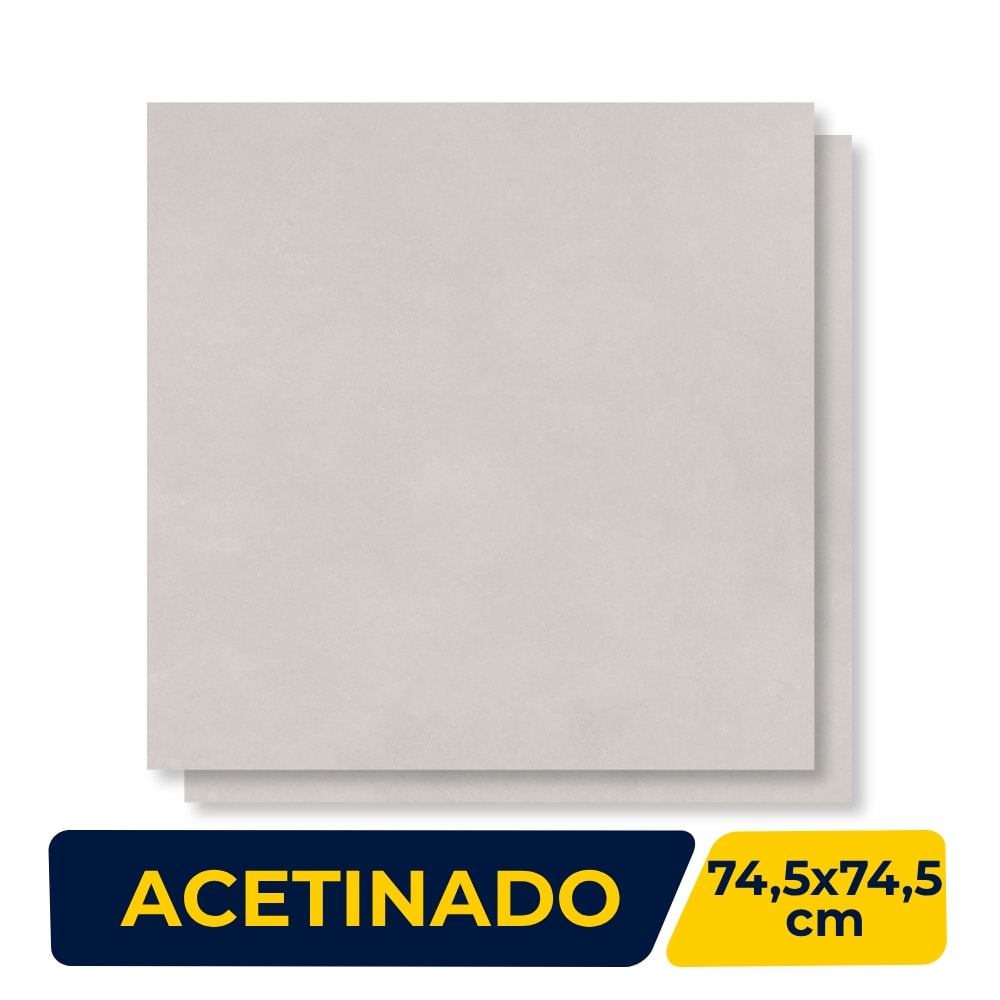 Piso Cerâmico Acetinado Lef 74,5x74,5cm Hanover Retificado - 74003