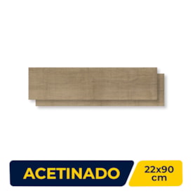 Piso Cerâmico Acetinado Lume 22x90cm Aquila Carvalho Liso Retificado