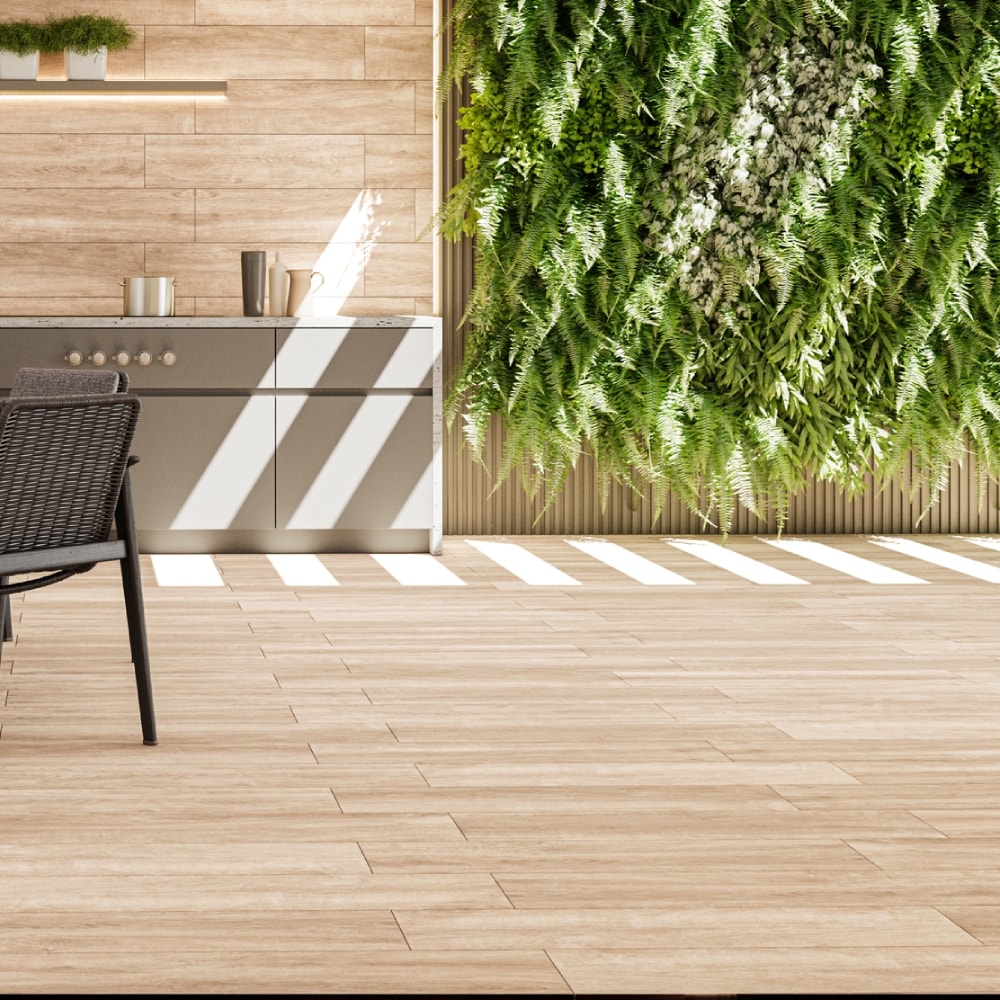 Piso Cerâmico Acetinado Lume 22x90cm Cabreuva Liso Retificado