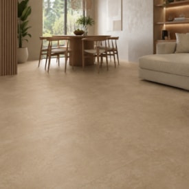 Piso Ceramico Acetinado Lume 75x75cm Milano Bege Liso Retificado