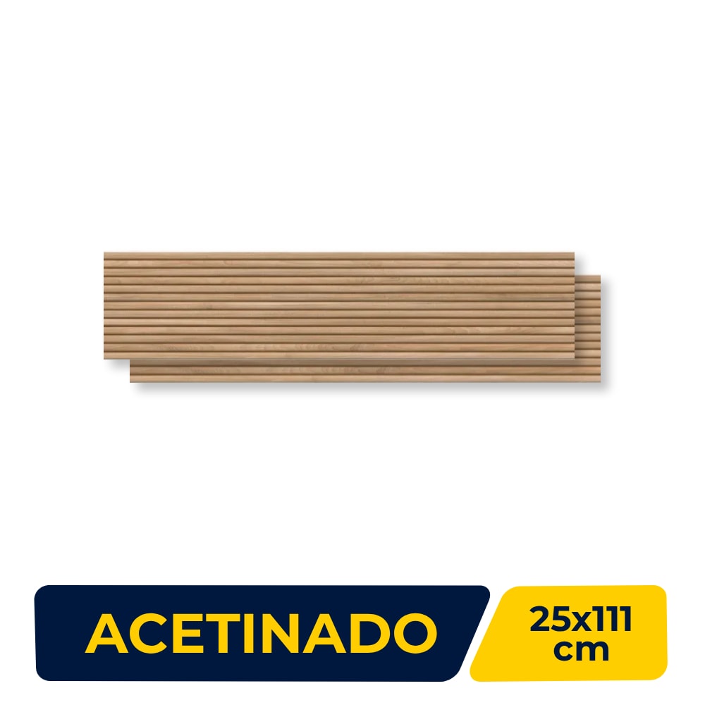 Piso Cerâmico Acetinado ViaÁpia 25x111cm Brise Retificado