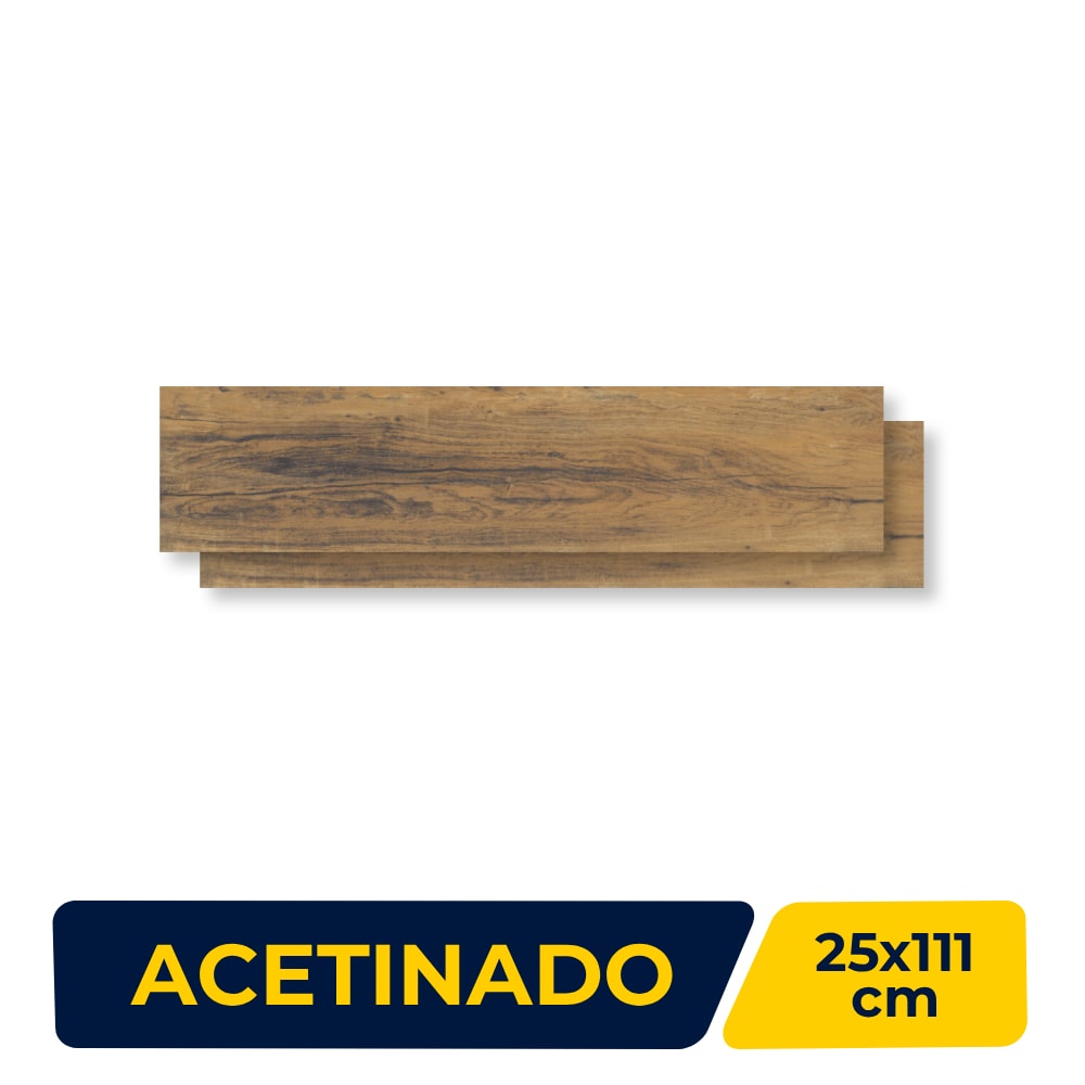 Piso Cerâmico Acetinado ViaÁpia 25x111cm Relique Retificado