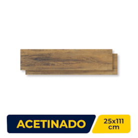 Piso Cerâmico Acetinado ViaÁpia 25x111cm Relique Retificado