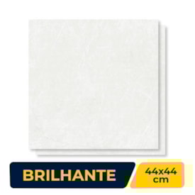 Piso Cerâmico Brilhante 44x44cm Caixa 2,50m² Lef Dunamis Cinza Bold - LF44483